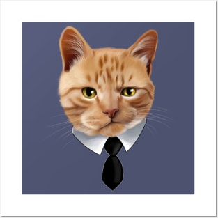 Business cat Posters and Art